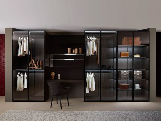 Bespoke Modern PET Wardrobe with Vanity Table Custom Bedroom Closet
