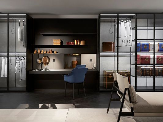Bespoke Modern PET Wardrobe with Vanity Table Custom Bedroom Closet