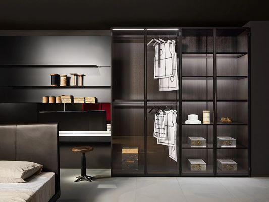 Bespoke Modern PET Wardrobe with Vanity Table Custom Bedroom Closet