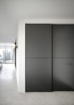 Custom Modern Grey Wardrobe Bespoke PET Closet with Shoe Rack