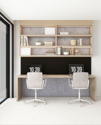 Modern Custom Bookshelf Design Office Desk Bespoke White And Black Bookshelf