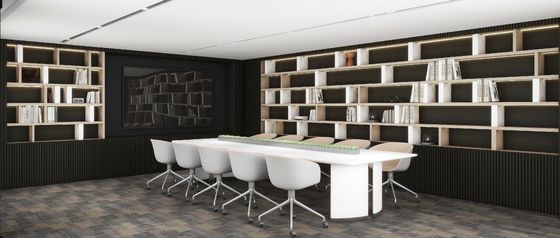 Modern Custom Bookshelf Design Office Desk Bespoke White And Black Bookshelf