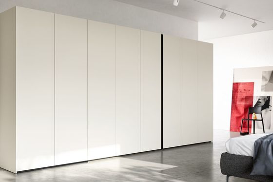 Bespoke Modern White Wardrobe Closet Custom With Shoe Cabinet