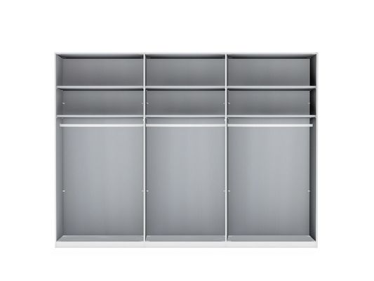 Lacquer White Custom Wardrobe Closet Modern Tailored With Lattice Box