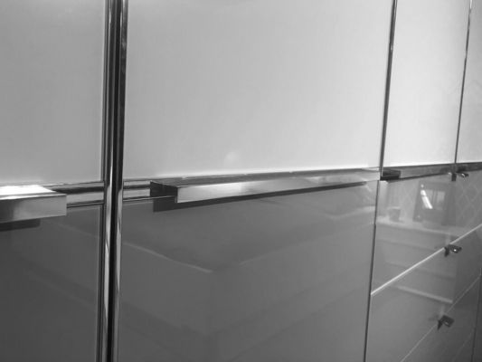 Lacquer White Custom Wardrobe Closet Modern Tailored With Lattice Box