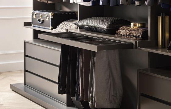 Walk In Customized Wardrobe Closet Modern Fitted Open Closet Without Door Penals