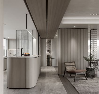 Modern Wood Grain Whole House Design Light Grey Home Furniture Design