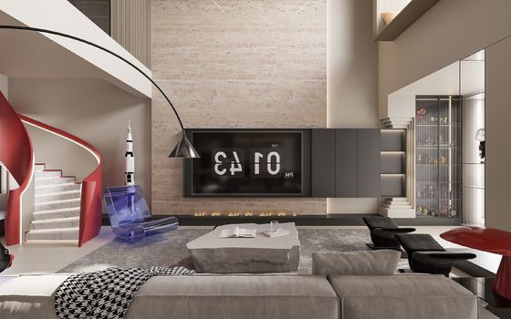 Customized Full House Design Modern Home Furniture Kitchen Cabinet Living Room Design