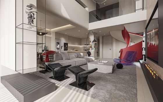 Customized Full House Design Modern Home Furniture Kitchen Cabinet Living Room Design