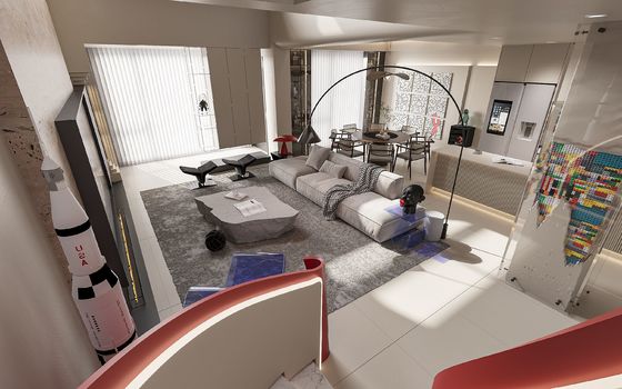 Customized Full House Design Modern Home Furniture Kitchen Cabinet Living Room Design