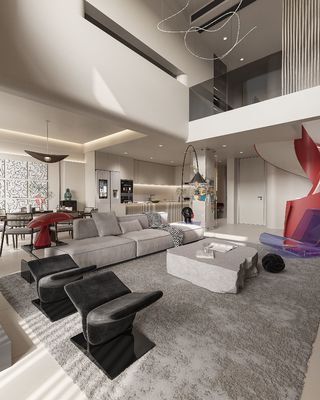 Customized Full House Design Modern Home Furniture Kitchen Cabinet Living Room Design