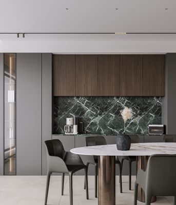 Grey And Black Whole House Design Wood Grain Modern Home Design Customized