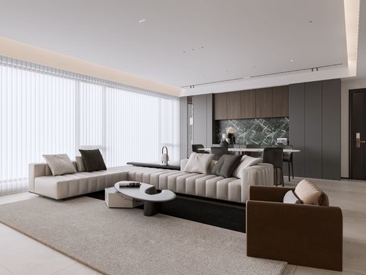 Grey And Black Whole House Design Wood Grain Modern Home Design Customized