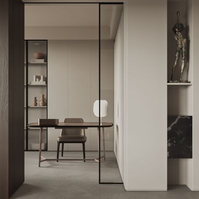Creamy Whole House Design Contemporary Beige Home Furniture Kitchen Cabinet Design
