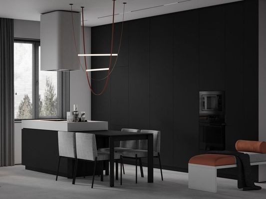 Handle Free Kitchen Cabinet Modern Design Customized Kitchen Cabinet With Island