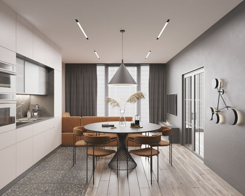 Unique Cusmtomized Kitchen Cabinet Concealed Handle Cupboard Modern Kitchen Furniture