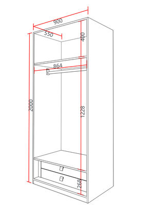 Bedroom Furniture Wardrobe Customized Wardrobe With Drawers