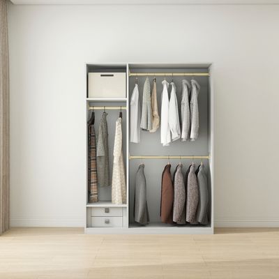 Popular New Design Bedroom Furniture 3 Doors Wardrobe Customized Wardrobe With Drawers