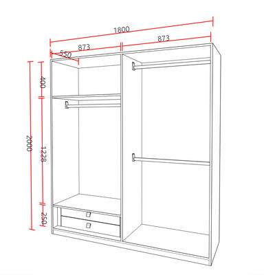 Wooden Bedroom Set 4 Doors Wardrobe Bedroom Cabinet Bedroom Wood Furniture Closet