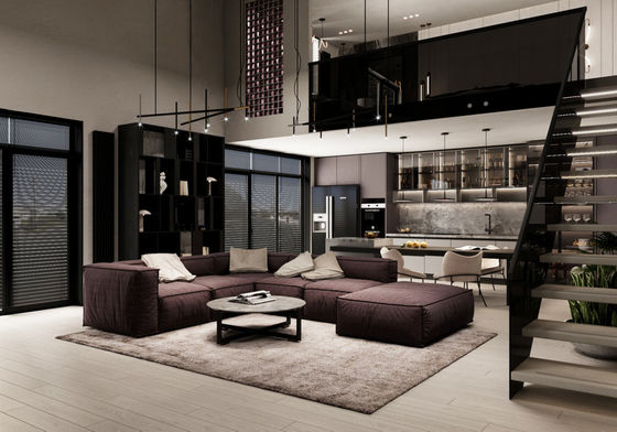 Sleek Modern One-stop Kitchen Solution Kitchen Cabinet Units With Kitchen Cabinets For Apartment