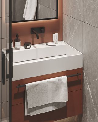 Modern Style Storage Cabinet Bathroom Wall Mounted Wooden Support for Custom Waterproof Floating Vanity