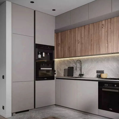 Modern Designs High End Affordable Wooden Kitchen Cabinets Custom Small L Shaped Melamine Kitchen Cabinets
