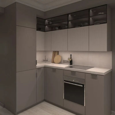 Modern Designs High End Affordable Wooden Kitchen Cabinets Custom Small L Shaped Melamine Kitchen Cabinets
