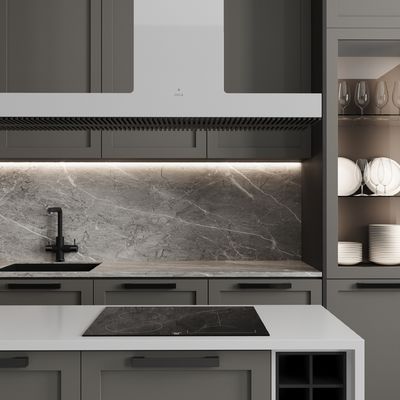Ready to Assemble Modern Design Custom Island PVC Cabinet Kitchen Wood Cabinet Kitchen
