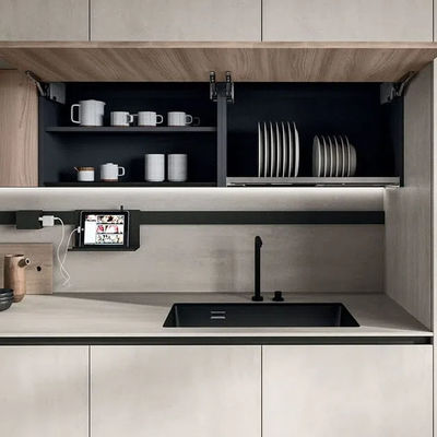 Hot Selling Metallic Lacquer Kitchen Cabinet Modern Designs Modular Wood Waterproof Kitchen Cabinet