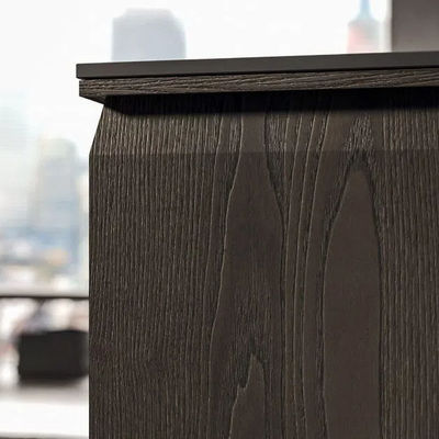 Wood Grain Kitchen Cabinet Furniture Kitchen Cabinet Full Set Customized Storage Kitchen Cabinet