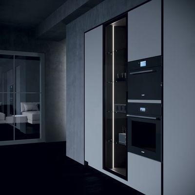 Modern Style Designs Melamine-faced Chipboard Kitchen Cabinets With Peninsula And Sink Custom Cabinets Kitchen
