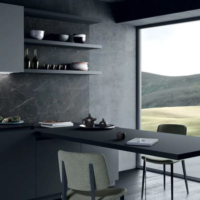 Modern Style Designs Melamine-faced Chipboard Kitchen Cabinets With Peninsula And Sink Custom Cabinets Kitchen