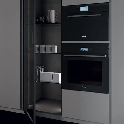 Modern Style Designs Melamine-faced Chipboard Kitchen Cabinets With Peninsula And Sink Custom Cabinets Kitchen