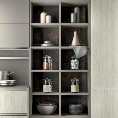Modern Kitchen Cabinet Solid Color Matte Lacquer Door Custom Melamine Kitchen Cabinet  Free Kitchen Design