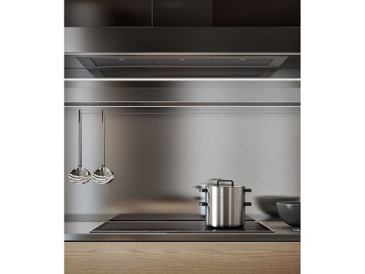 Modern Designs High End Affordable Custom Furniture Stainless Steel Melamine Kitchen Cabinets with LED Lighting