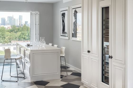 Classic White Particle Board Complete Sets Ready To Assemble Large Storage Kitchen Cabinet