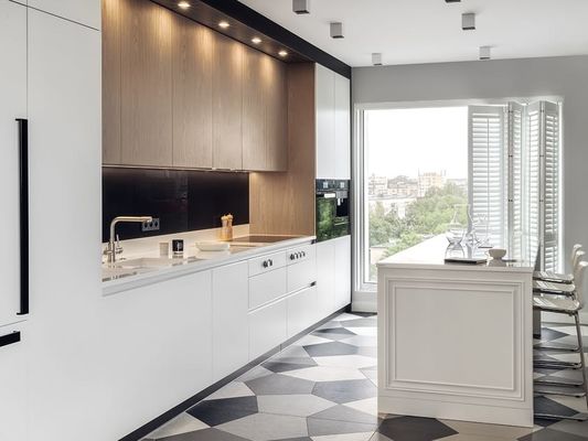 Classic White Particle Board Complete Sets Ready To Assemble Large Storage Kitchen Cabinet