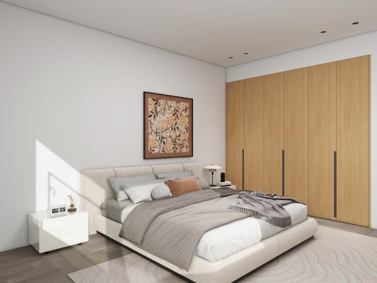 Whole House Furniture Customization Complete Modern Designs Wooden Melamine / Lacquer Modular Kitchen Cabinet