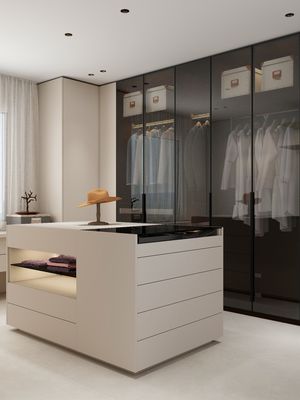 Whole House Furniture Customization Complete Modern Designs Wooden Melamine / Lacquer Modular Kitchen Cabinet