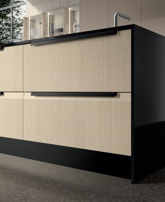 Modern Modular Kitchen Cupboard European Style PET Waterproof Kitchen Cabinets