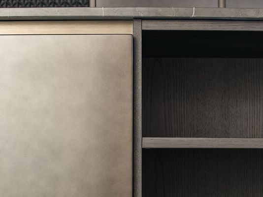 Classic European Aluminum Stainless Lacquer Granite Large Storage Kitchen Cabinet