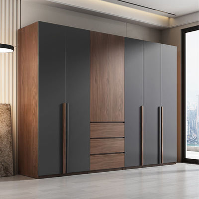 Bedroom Furniture Modern Melamine Plywood Wardrobe Closet Storage Wardrobe with Mirrors