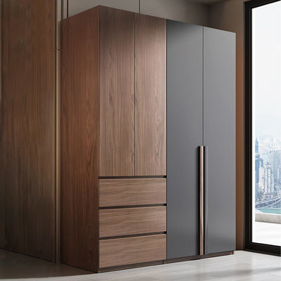 Bedroom Furniture Modern Melamine Plywood Wardrobe Closet Storage Wardrobe with Mirrors