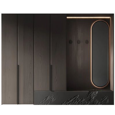 Custom Made Bedroom Furniture New Design Wooden Wardrobe Cabinet With Mirror