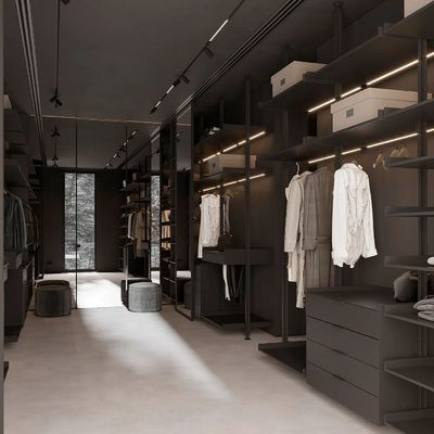 High End Closet Customized Wardrobe Cabinet Walk In Wooden Clothes Wardrobe