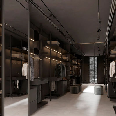 High End Closet Customized Wardrobe Cabinet Walk In Wooden Clothes Wardrobe