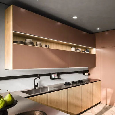 Modern Modular Kitchen Cabinets European Style Custom Lacquer Kitchen Cabinets For Apartment