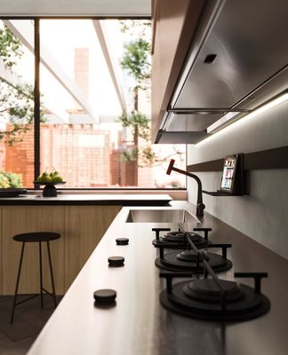 Modern Modular Kitchen Cabinets European Style Custom Lacquer Kitchen Cabinets For Apartment