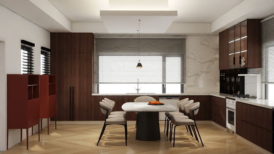 One-Stop Solution Home Furniture Classical Design Solid Wood Kitchen Cabinet Kitchen Furniture