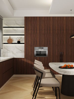 One-Stop Solution Home Furniture Classical Design Solid Wood Kitchen Cabinet Kitchen Furniture